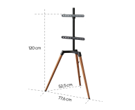 Hama Stojak do TV typu sztaluga wygląd drewna VESA 400x400 65" - 1516986 - zdjęcie 2